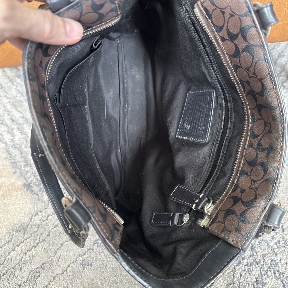 Coach Chelsea Multifunction Carry-All Bag Brown Flaws Q - Picture 13 of 15